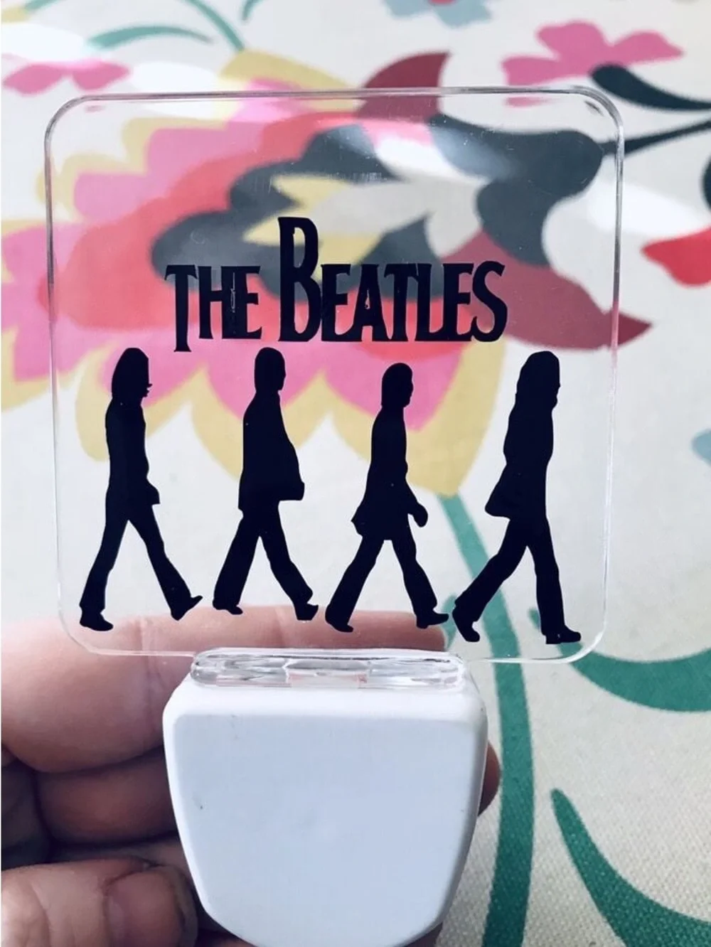 The BEATLES Blue LED Night Light Home Decor-John Lennon Music Fan ABBEY ROAD